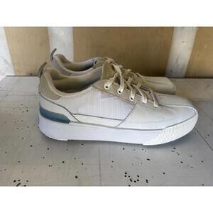 REEF Men's Golf Turf Shoes White Tan Blue Size 9 Medium Width Brand NEW